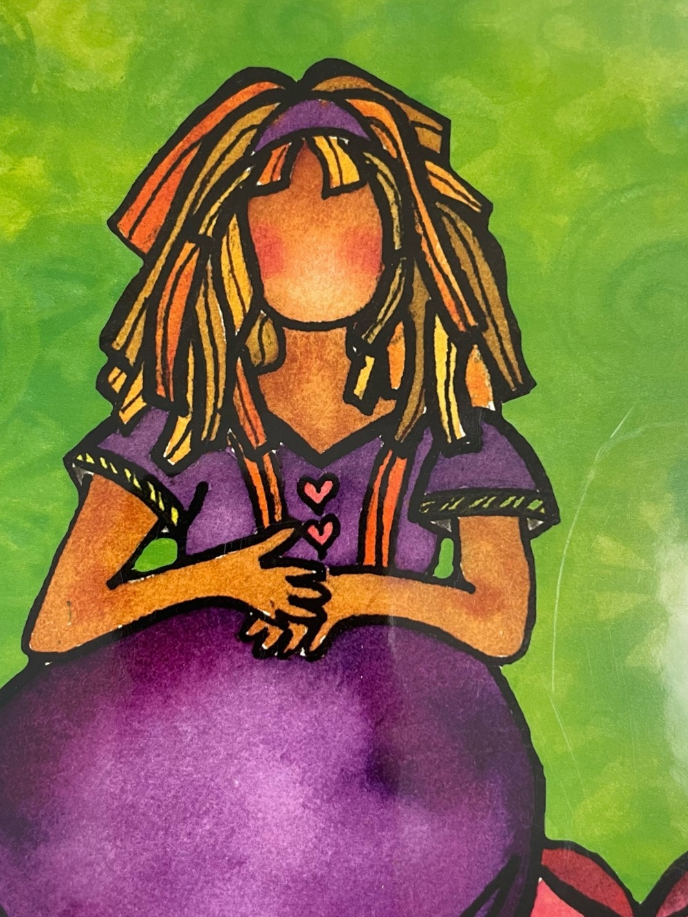 Suzy Toronto “She Who Is With Child” Matted Art Print size 10x8 - Picture 7 of 15